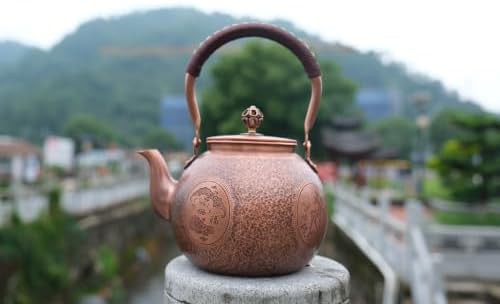 Handmade hammered pure copper teapot — photo 3