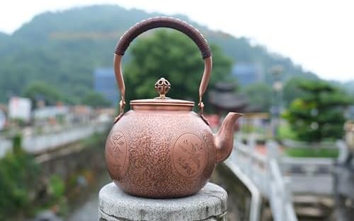 Handmade hammered pure copper teapot — photo 4