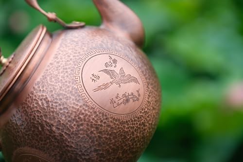 Handmade hammered pure copper teapot — photo 5