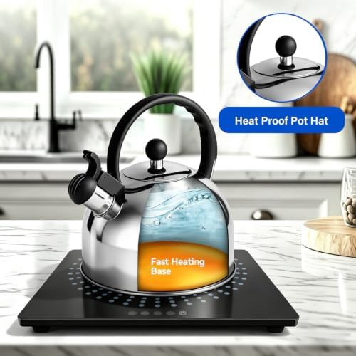 Large capacity stovetop tea kettle 3.2 quart — photo 5