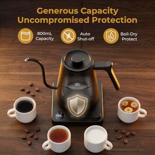 Black Electric Kettle with Temperature Control — photo 5