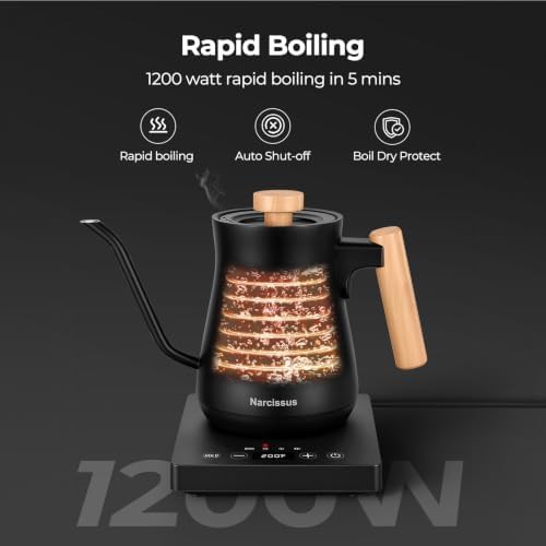Gooseneck electric kettle with temperature control — photo 3