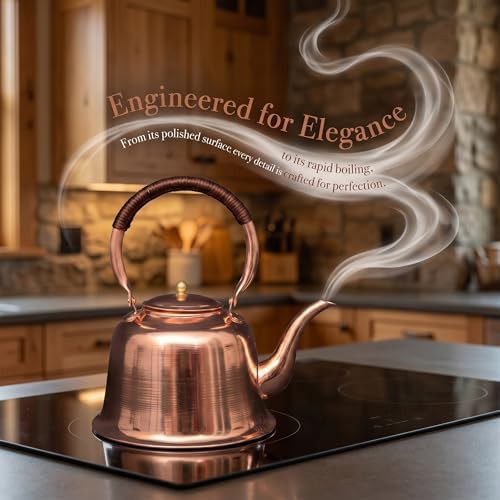 Generic vintage solid copper stovetop pot — photo 3