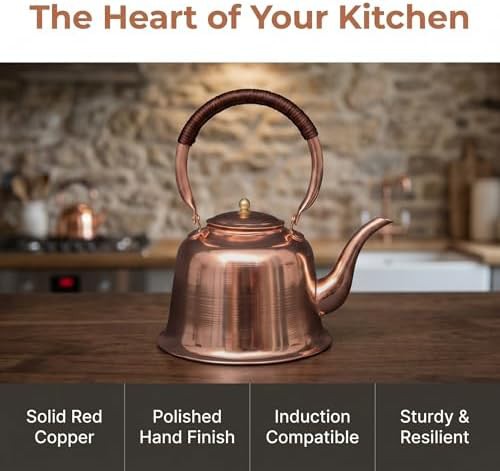 Generic vintage solid copper stovetop pot — photo 4