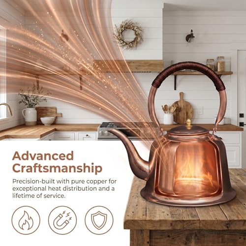 Generic vintage solid copper stovetop pot — photo 5