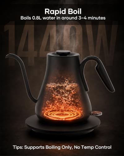 Stainless gooseneck electric pour over kettle — photo 3