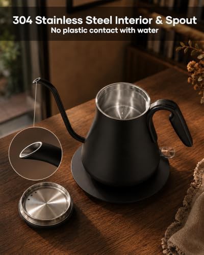 Stainless gooseneck electric pour over kettle — photo 4
