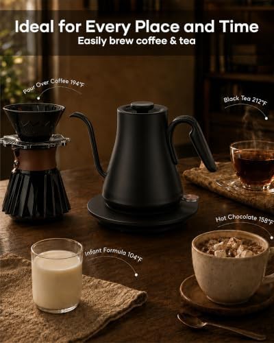 Stainless gooseneck electric pour over kettle — photo 5