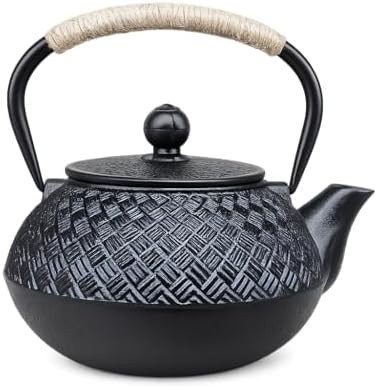 Cast iron tea kettle with infuser