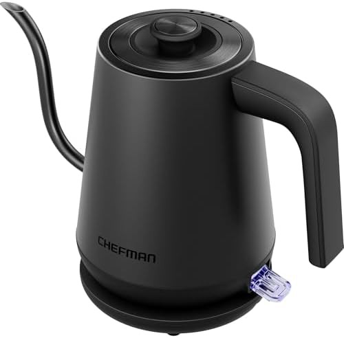 Black gooseneck electric pour over kettle
