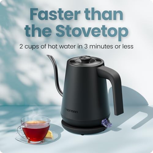 Black gooseneck electric pour over kettle — photo 3