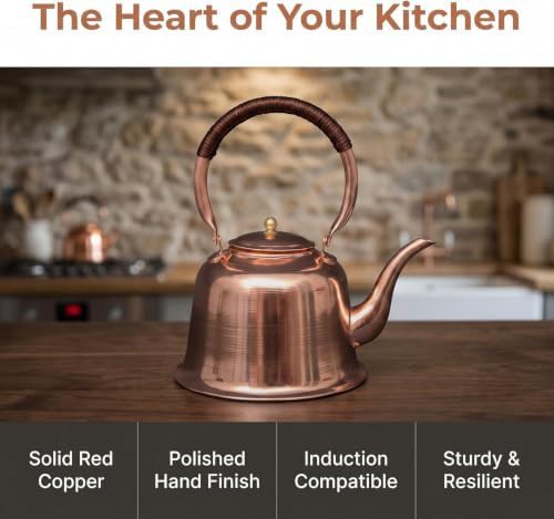 Solid copper induction electric tea boiler — photo 4