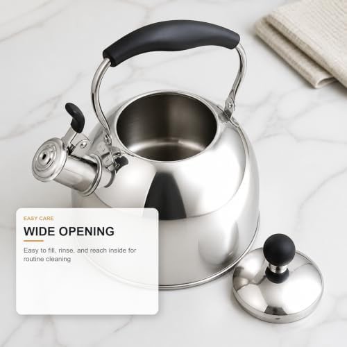 Baerfo Stainless Steel Whistling Tea Kettle Silver — photo 4