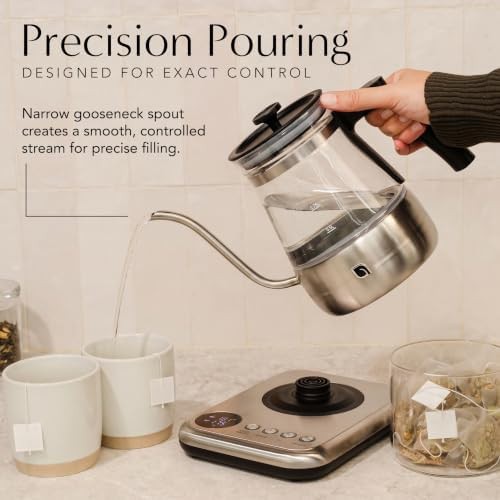 Glass Gooseneck Electric Kettle with LED Display — photo 4
