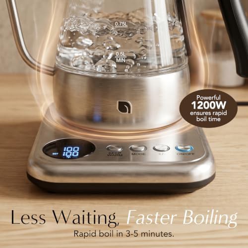 Glass Gooseneck Electric Kettle with LED Display — photo 5