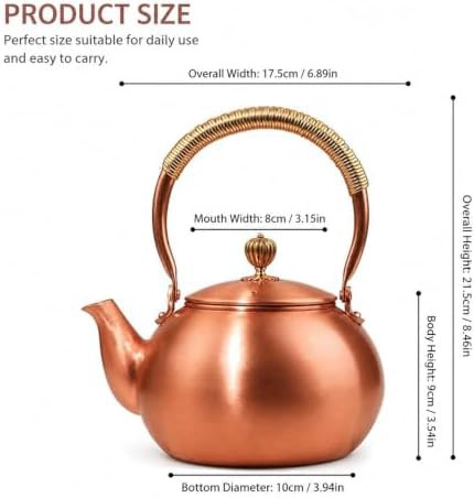 Generic smooth finish copper 1200ml kettle — photo 3