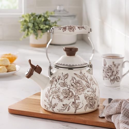 Floral Enamel on Steel Whistling Kettle — photo 4